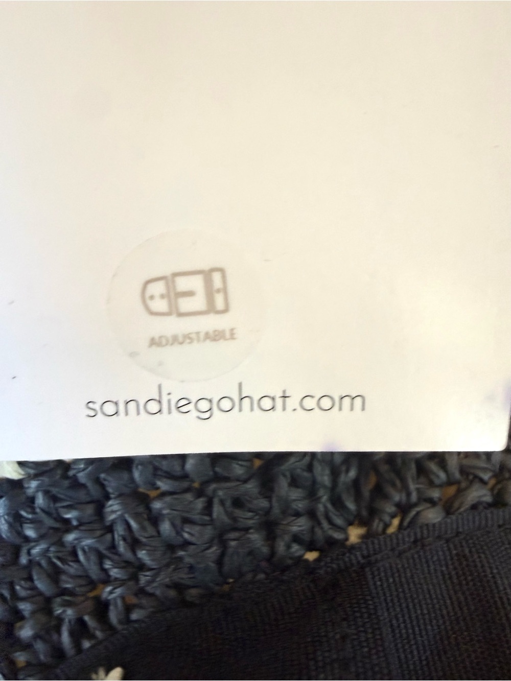 Four Buttons San Diego Hat Co Crochet Sun Hat Wide Brim Black Tan Striped NWT - Picture 9 of 14